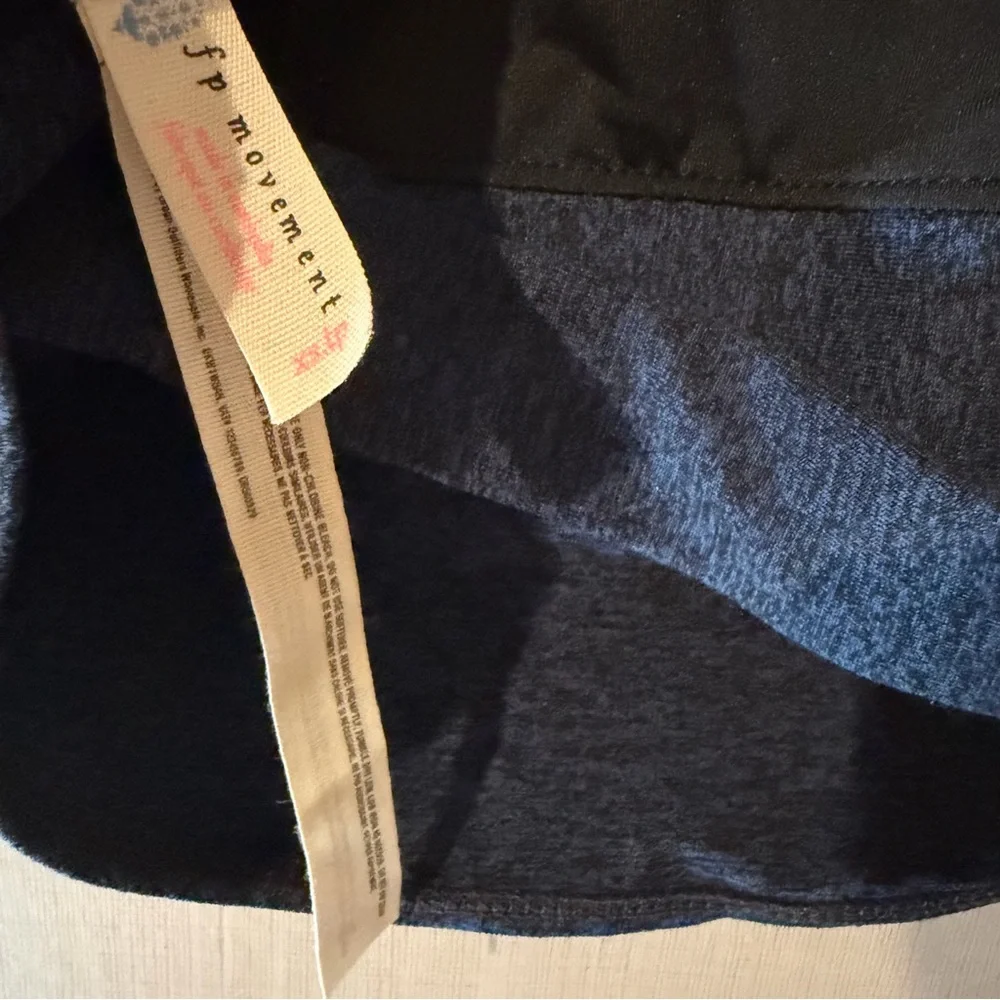 Free People Movement Heathered Blue Halo Crossback Crop Top Sports Bra XS